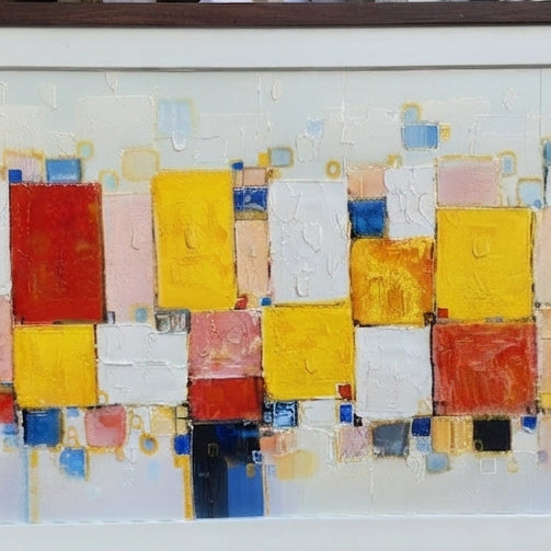 [BUNJANG] Large Abstract Oil Painting with Frame (175 x 77 cm) / [화랑폐업] 서양화 유화 추상화 대형 그림 액자 175 X 77
