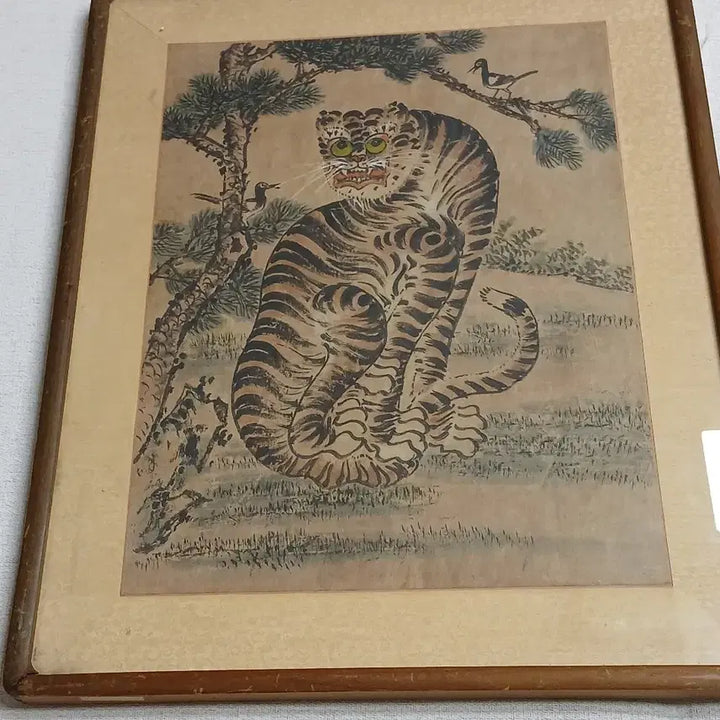 [BUNJANG] Korean Folk Painting: Magpie and Tiger / 오래된민화까치호랑이