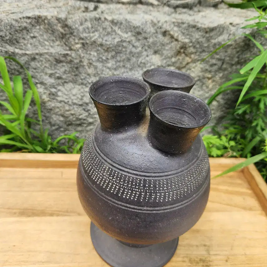 [BUNJANG] Gaya Pottery Reproduction - Triple Spouted E-hyeong Pottery / 가야토기 재현품 삼구이형토기