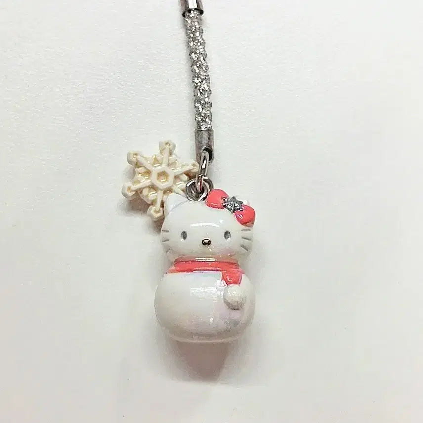 [BUNJANG] Vintage Snowman Kitty Strap / 고전 눈사람 키티스트랩
