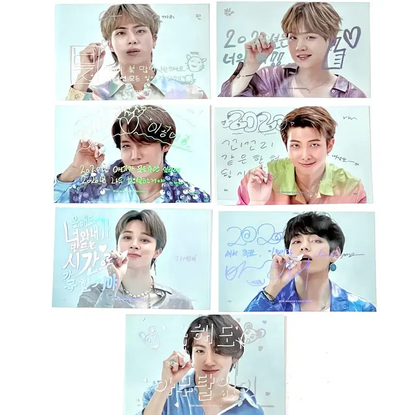 [BUNJANG] BTS Photocard Set - Jungkook, Suga, RM, Jimin, V, J-Hope, Jin / BTS 방탄소년단 엽서 + 응원 메세지 필름 정국 윤기 남준 지민 태형 호석 석진