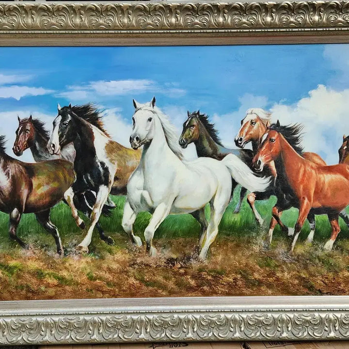 [BUNJANG] Eight Horses Painting (Palma-do) - Large Size / 사업장에 좋은 돈들어 오는 풍수그림 대형사이즈 &