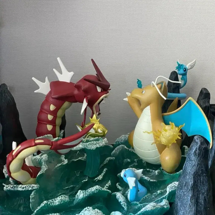 [BUNJANG] Pokemon Gyarados &amp; Dragonite Resin Figure / 포켓몬스터 갸라도스 망나뇽 레진 피규어