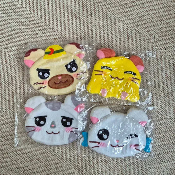 [BUNJANG] Hamtaro Face Coin Purse Gacha Set / 햄토리 얼굴 동전지갑 가챠 4개 일괄
