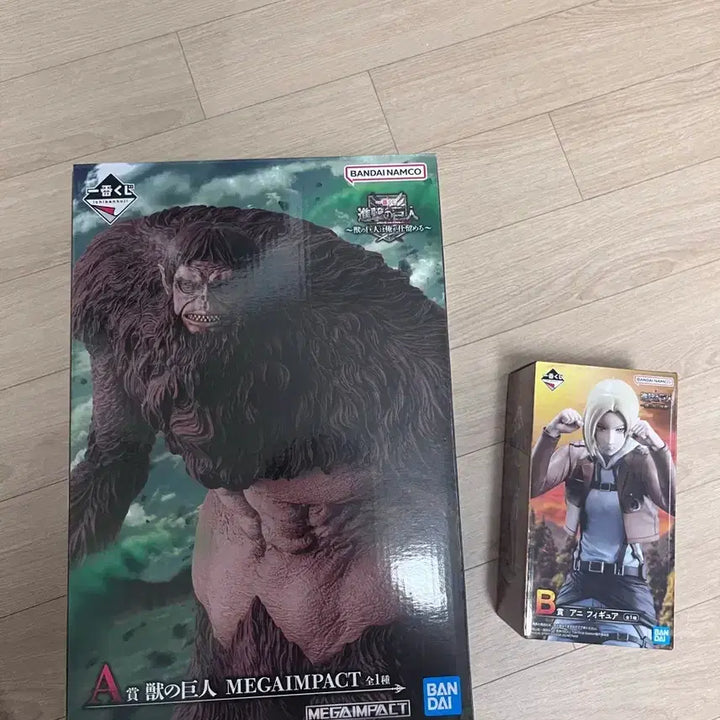 [BUNJANG] Attack on Titan Anime Prize Figure Bundle - Beast Titan A Prize &amp; Colossal Titan B Prize / (개봉양품, 박스있음) 진격의거인 애니B상, 짐승거인A상 일괄