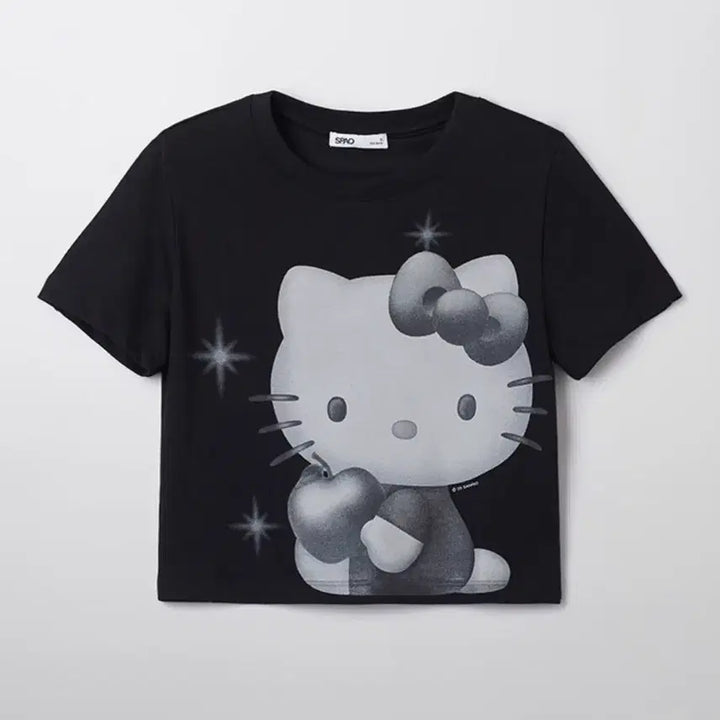 [BUNJANG] Spao Sanrio Hello Kitty Cropped T-Shirt M (Sealed) / 미개봉) 스파오 산리오 헬로키티 크롭 반팔티 M