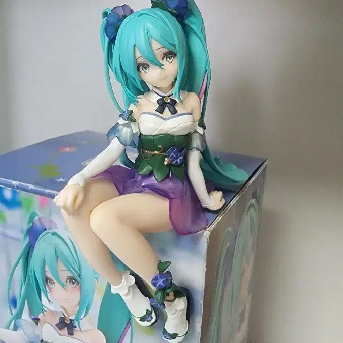 [BUNJANG] Hatsune Miku Morning Glory Noodle Stopper Figure / (박스 O) 나팔꽃 미쿠 누들스토퍼 하츠네미쿠 피규어 급처
