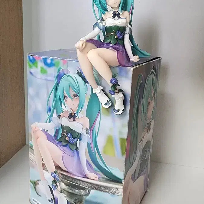 [BUNJANG] Hatsune Miku Morning Glory Noodle Stopper Figure / (박스 O) 나팔꽃 미쿠 누들스토퍼 하츠네미쿠 피규어 급처