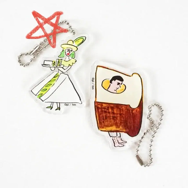 [BUNJANG] Pang Labo Illustration Acrylic Keyholder Gacha Capsule Toy / 빵 라보 일러스트 아크릴 키홀더 가챠 캡슐토이