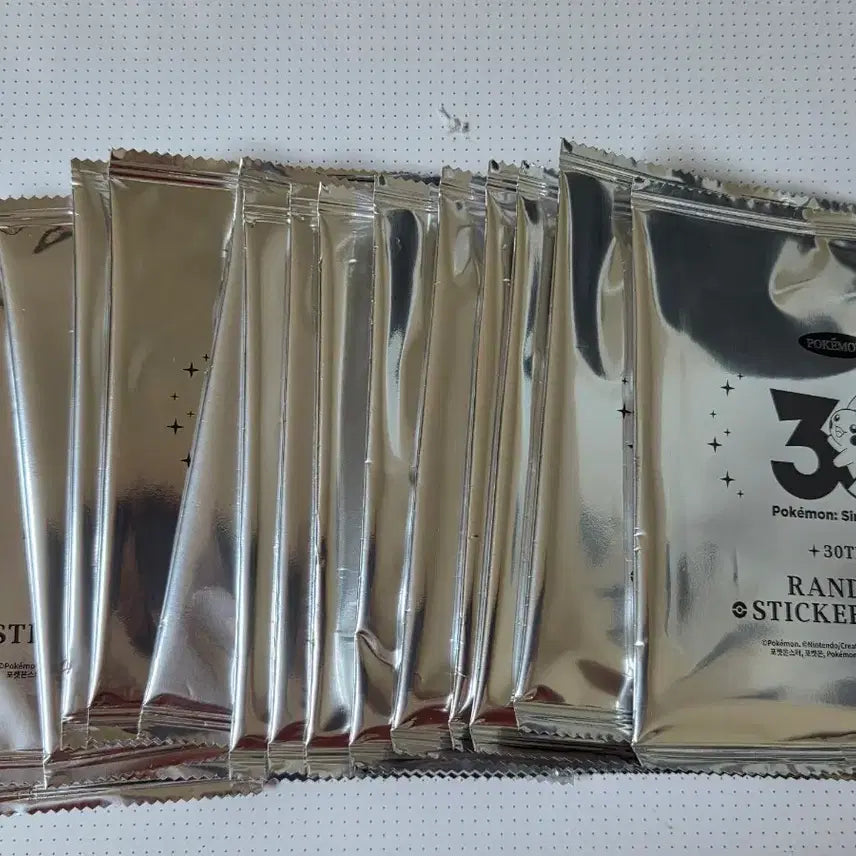 [BUNJANG] Pokemon 30th Anniversary Random Sticker 7 Pack Bundle Set / 포켓몬 30주년 랜덤 스티커 7팩 일괄