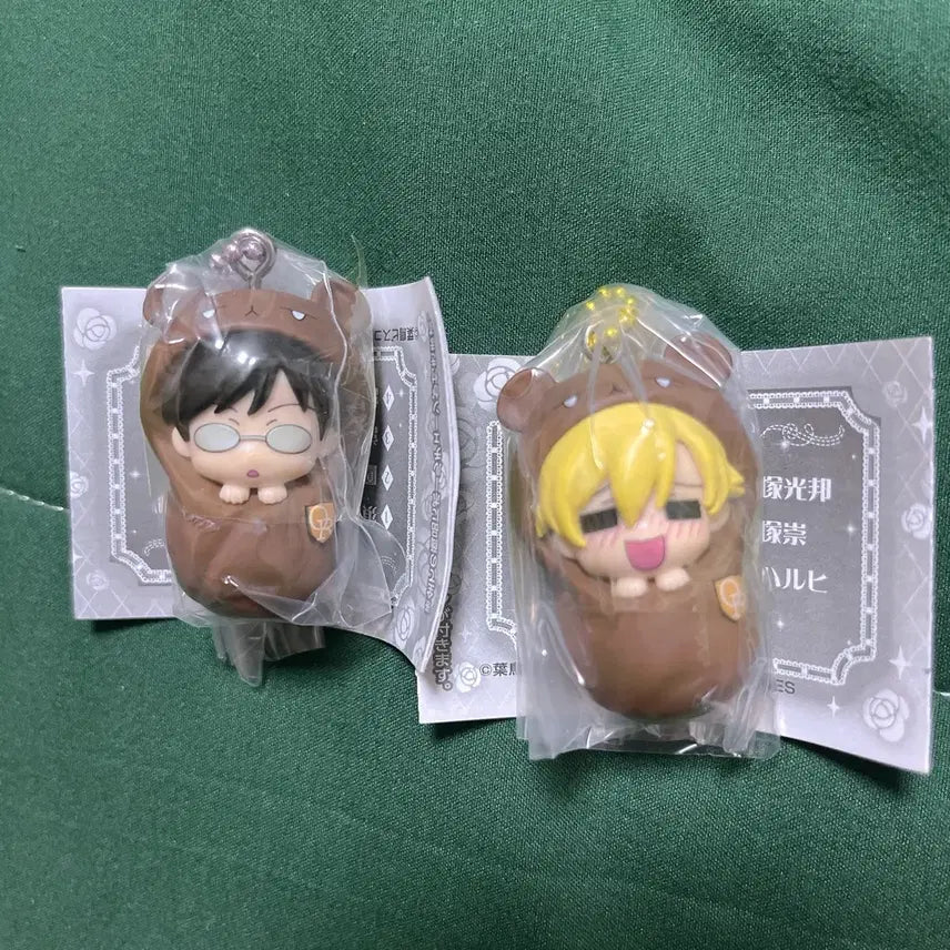 [BUNJANG] Ouran High School Host Club "Po-daegi" Gacha Keychains - Tamaki &amp; Kyouya Bundle Set / 오란고교 포대기 가챠 키링 타마키 쿄우야 일괄