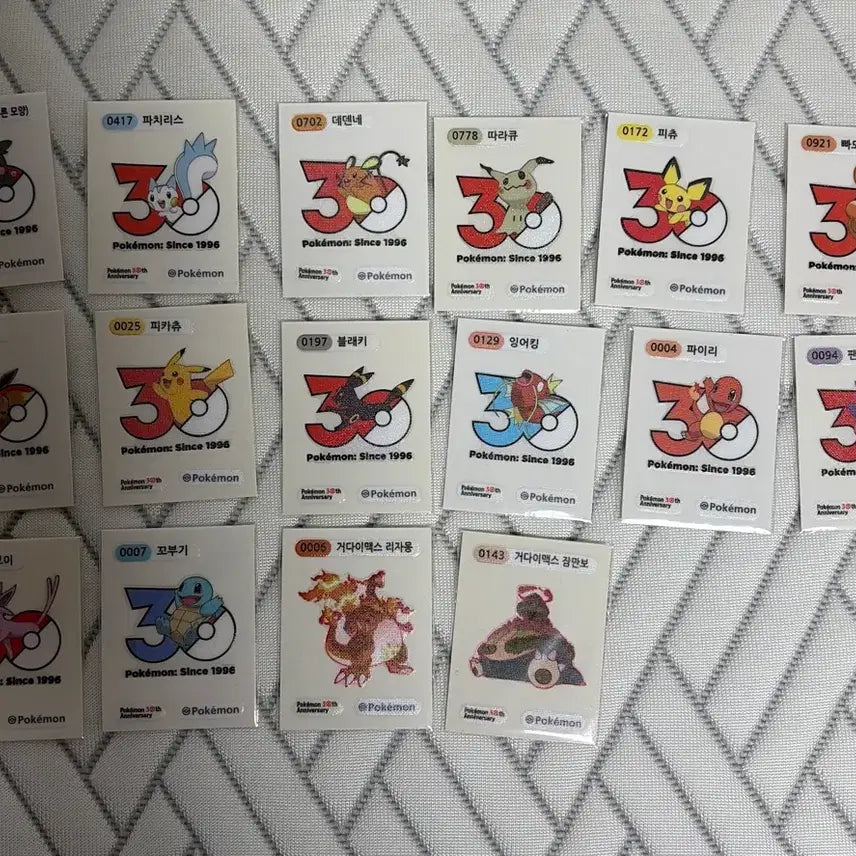 [BUNJANG] Pokemon 30th Anniversary Sticker Collection / 포켓몬 30주년 띠부씰