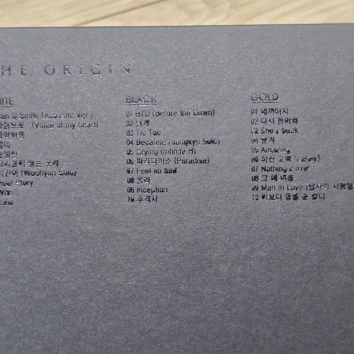 [BUNJANG] Infinite The Origin Instrumental Album CD and Scorebook / 인피니트 the origin 인스트루멘탈 앨범 inst