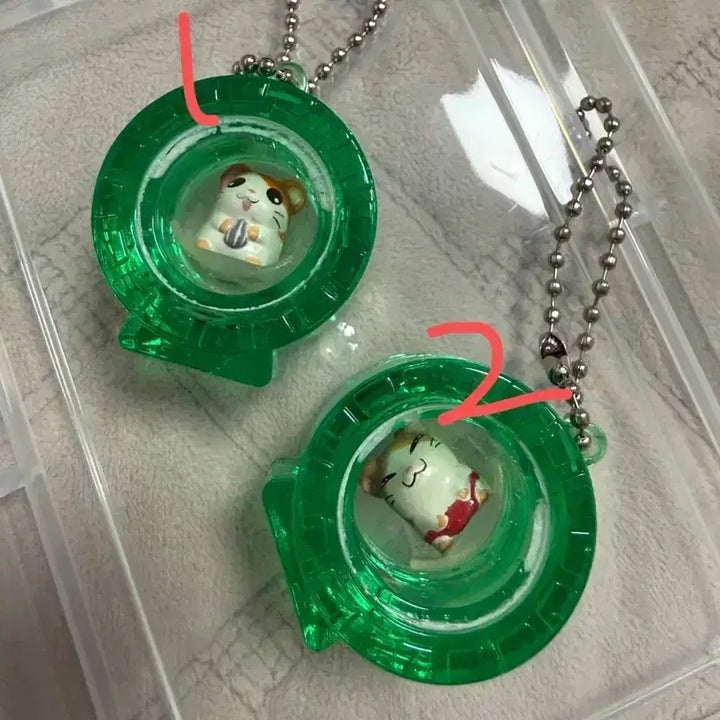 [BUNJANG] Hamtaro Classic Shake-Shake Wheel Keyring / 고전 햄토리 키링/ 샤카샤카 햄토리 키링/햄토리 쳇바퀴 키링