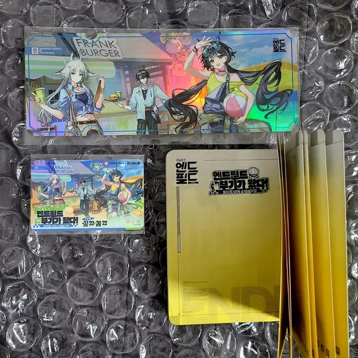 [BUNJANG] Endfield Popup Frank Burger Laser Ticket, Manager ID, and Gallery+ Coupon / 엔드필드 팝업 프랭크버거 레이저 티켓 + 관리자증 + 갤스 쿠폰