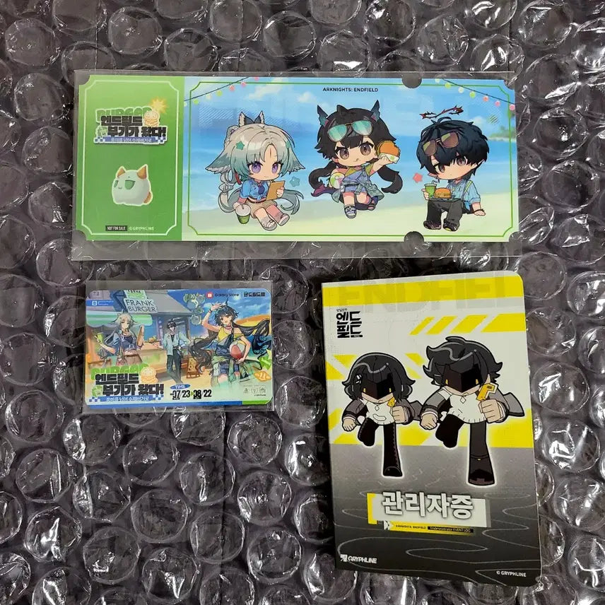 [BUNJANG] Endfield Popup Frank Burger Laser Ticket, Manager ID, and Gallery+ Coupon / 엔드필드 팝업 프랭크버거 레이저 티켓 + 관리자증 + 갤스 쿠폰