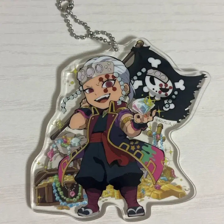 [BUNJANG] Demon Slayer Tengen Uzui Pirate Acrylic Keychain / 귀멸의 칼날 귀칼 우즈이 텐겐 해적 아크릴 키링
