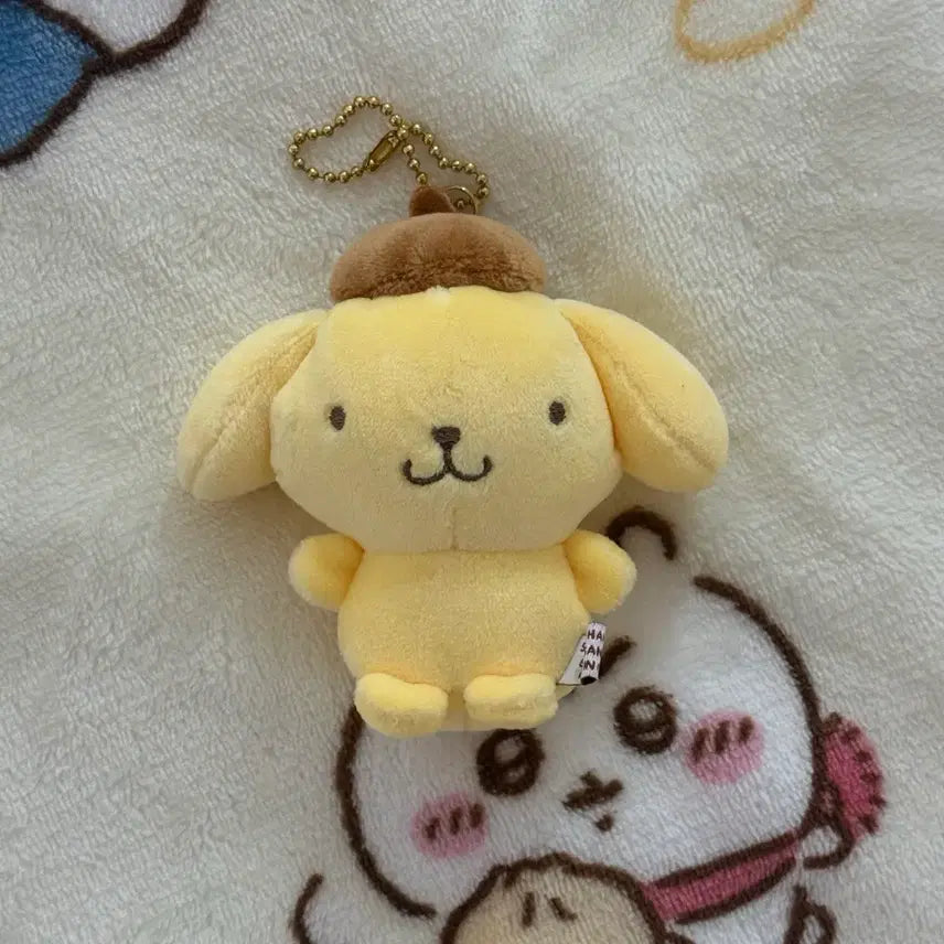 [BUNJANG] Sanrio Pompompurin Nikoknui Mascot Keychain / 산리오 폼폼푸린 니코누이 마스코트 키링