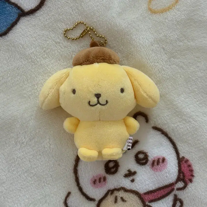 [BUNJANG] Sanrio Pompompurin Nikoknui Mascot Keychain / 산리오 폼폼푸린 니코누이 마스코트 키링