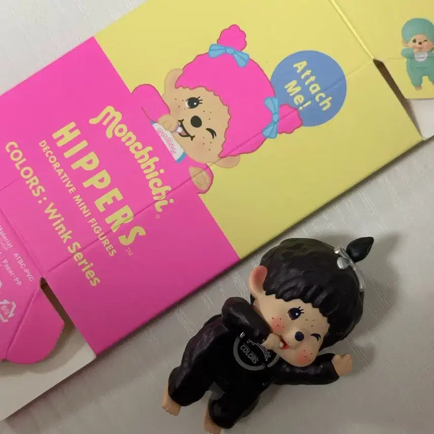 [BUNJANG] Monchhichi Hyper Colors Wink Secret Black / 몬치치 히퍼 컬러즈 윙크 시크릿 검은색