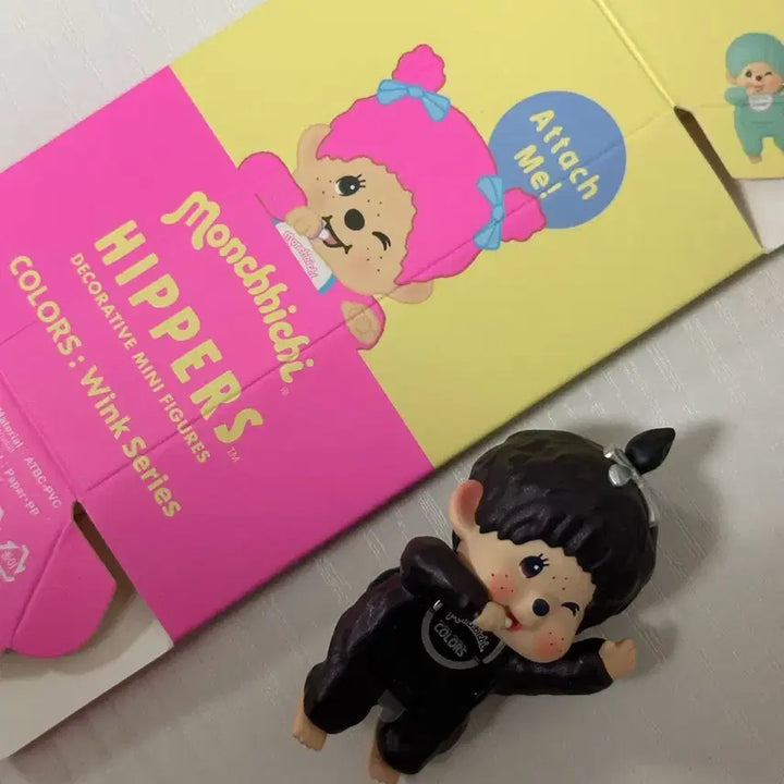 [BUNJANG] Monchhichi Hyper Colors Wink Secret Black / 몬치치 히퍼 컬러즈 윙크 시크릿 검은색