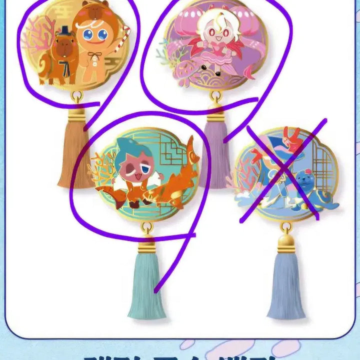 [BUNJANG] Cookie Run Lotte World Aquarium Collaboration Random Metal Badge (Yong Cookie, Sorbet Shark, Cannonball) / 쿠키런 (롯월 아쿠아리움 콜라보) 랜덤 금속 뱃지 (용쿠, 샤벳, 캔플)