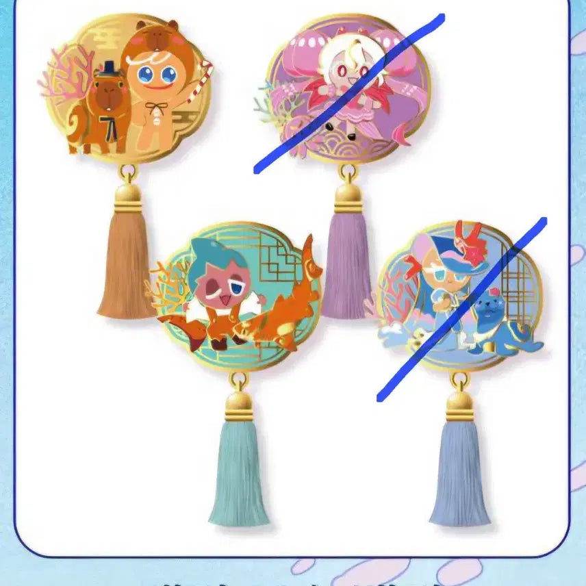 [BUNJANG] Cookie Run Lotte World Aquarium Collaboration Random Metal Badge (Yong Cookie, Sorbet Shark, Cannonball) / 쿠키런 (롯월 아쿠아리움 콜라보) 랜덤 금속 뱃지 (용감한 쿠키, 샤벳상어맛 쿠키)