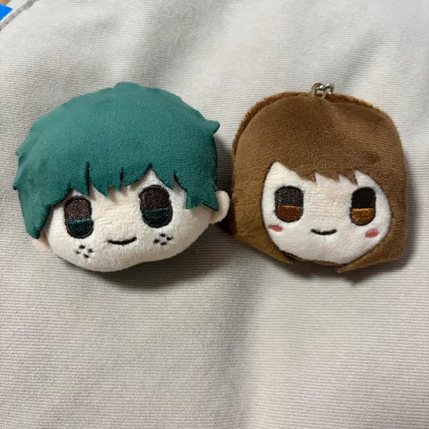[BUNJANG] My Hero Academia Izuku Midoriya &amp; Ochaco Uraraka Face Plush Bundle / 나히아 히로아카 페이스 누이구루미 미도리야, 우라라카 일괄