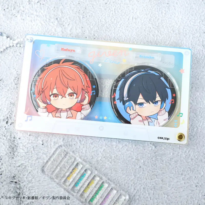 [BUNJANG] Given Mix Theme Cassette Tape Can Badge Acrylic Frame (57mm) / [미개봉/공굿] 영화 기븐 given 히이라기 믹스 테마 페어 캔뱃지 아크릴 프레임 58mm 캔뱃지 홀더