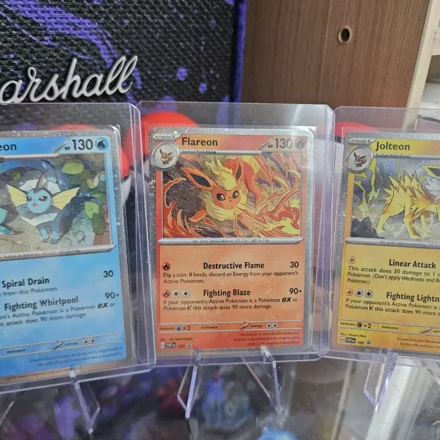 [BUNJANG] Pokemon TCG North American Promo Jolteon, Flareon, Vaporeon 3-Card Set / 포켓몬카드 북미 프로모  쥬피썬더 부스터 샤미드 3장 세트