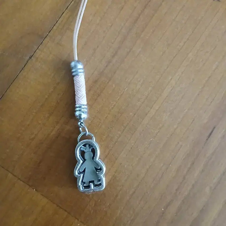 [BUNJANG] Vintage Doll Keychain with Pink Gem / 고전 빈티지 인형 키링 핑크보석