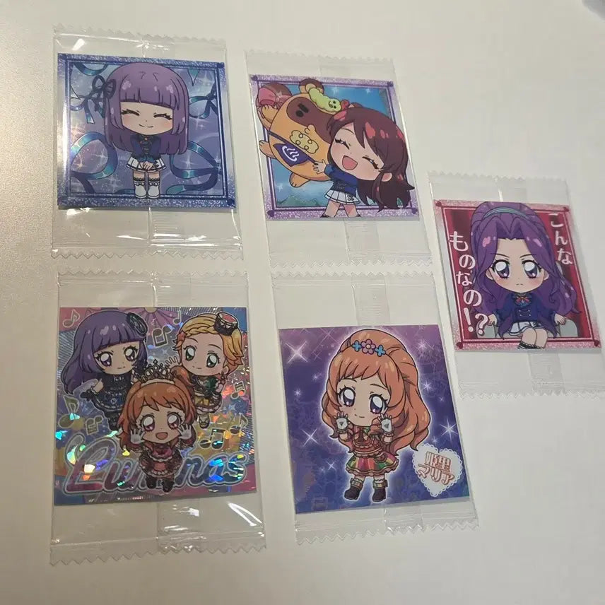 [BUNJANG] Aikatsu! Aikatsu Stars! Wafer Seal Sticker Bundle Set (Sumiire, Rira, Luminous, Ran, Bora, Mizuki, Luna, Maria) / 일괄)아이카츠 아이엠스타 스티커 웨하스 씰 스미레 리라 루미너스 란 보라 미즈키 루나 마리아