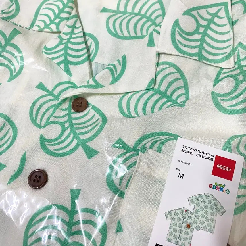 [BUNJANG] Nintendo Animal Crossing Tom Nook Aloha Shirt (Size M) / 동숲 너굴 알로하 셔츠 M사이즈 미사용 정품 닌텐도