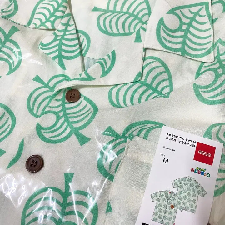 [BUNJANG] Nintendo Animal Crossing Tom Nook Aloha Shirt (Size M) / 동숲 옷 너굴 알로하 셔츠 M사이즈 미사용 정품 닌텐도