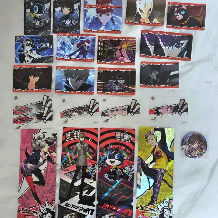 [BUNJANG] Persona 5 Card Ticket Badge Bundle Set / 페르소나 5 카드 티켓 뱃지 일괄