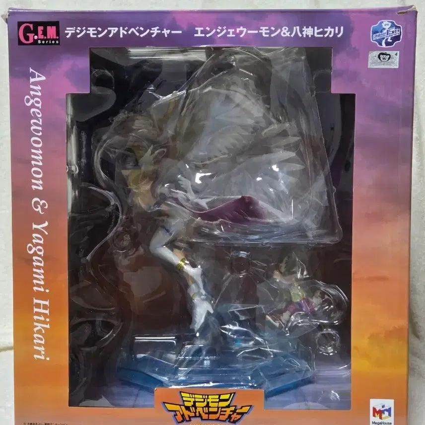 [BUNJANG] Digimon GEM Angelomon &amp; Hikari Yagami Figure / 디지몬 gem 엔젤우몬 피규어