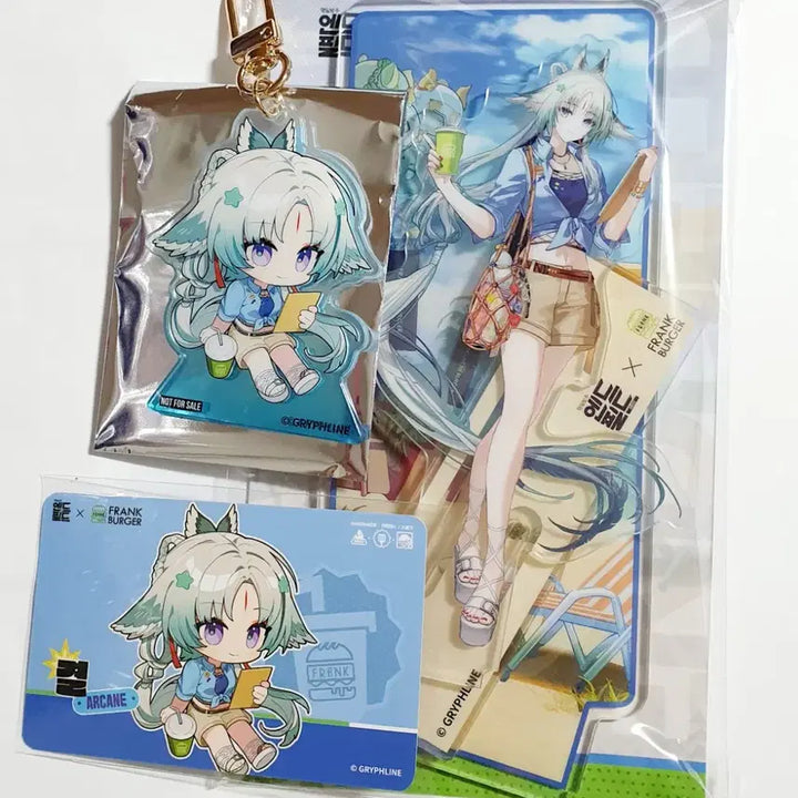 [BUNJANG] Arknights: Endfield Frank Burger Collaboration Acrylic Stand, Keyring, and Photocard Set / 명일방주 엔드필드 프랭크버거 결 아크릴 스탠드 키링 포토카드 세트