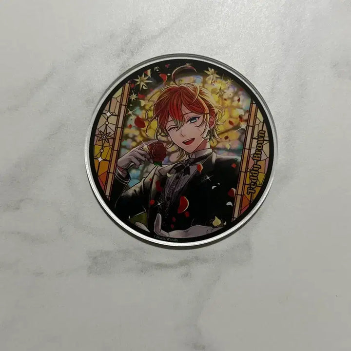 [BUNJANG] AKUNEKO Teddy Brown Acrylic Coaster / 아쿠네코 테디 브리운 아크릴 코스터