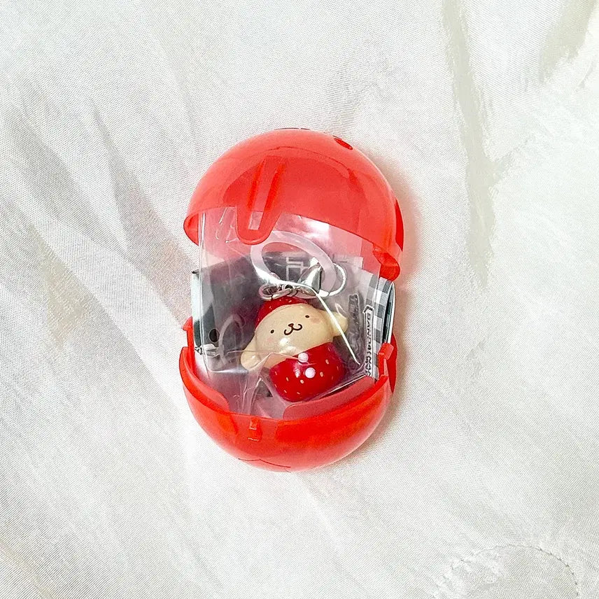 [BUNJANG] Sanrio Ichigo Strawberry PomPomPurin Gacha Charm / [새상품] 폼폼푸린/ 산리오 이치고 딸기 메지루시 가챠