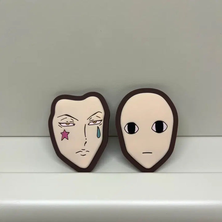 [BUNJANG] Hunter x Hunter Illumi &amp; Hisoka Face Magnets Set / (2개) 헌터헌터 이르미 &amp; 히소카 얼굴 마그넷 자석 일괄 / 제일복권 쿠지 j상