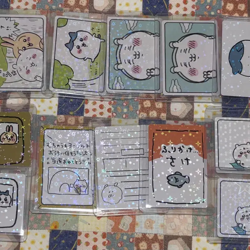 [BUNJANG] Chiikawa Gummy Card Bundle Set (Approx. 70 cards) / 약70장 치이카와 구미 카드 일괄 하치와레 우사기 랏코