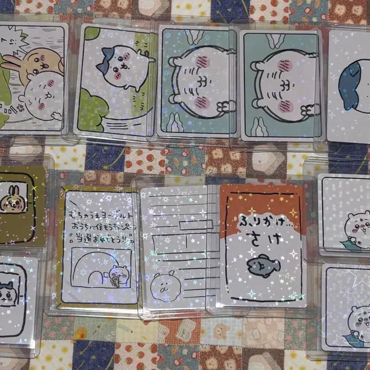 [BUNJANG] Chiikawa Gummy Card Bundle Set (Approx. 70 cards) / 약70장 치이카와 구미 카드 일괄 하치와레 우사기 랏코