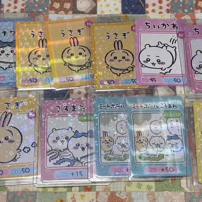 [BUNJANG] Chiikawa Gummy Card Bundle Set (Approx. 70 cards) / 약70장 치이카와 구미 카드 일괄 하치와레 우사기 랏코