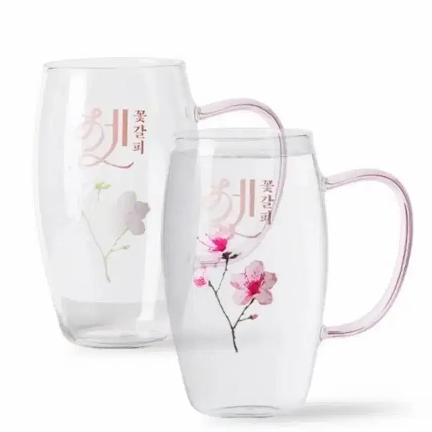 [BUNJANG] IU Flower Bookmark Set Color-Changing Glass Cup Set (New) / (새상품) 아이유 꽃갈피셋 변온 유리컵 세트