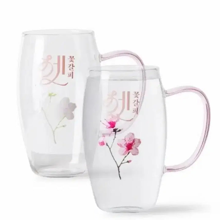 [BUNJANG] IU Flower Bookmark Set Color-Changing Glass Cup Set (New) / (새상품) 아이유 꽃갈피셋 변온 유리컵 세트