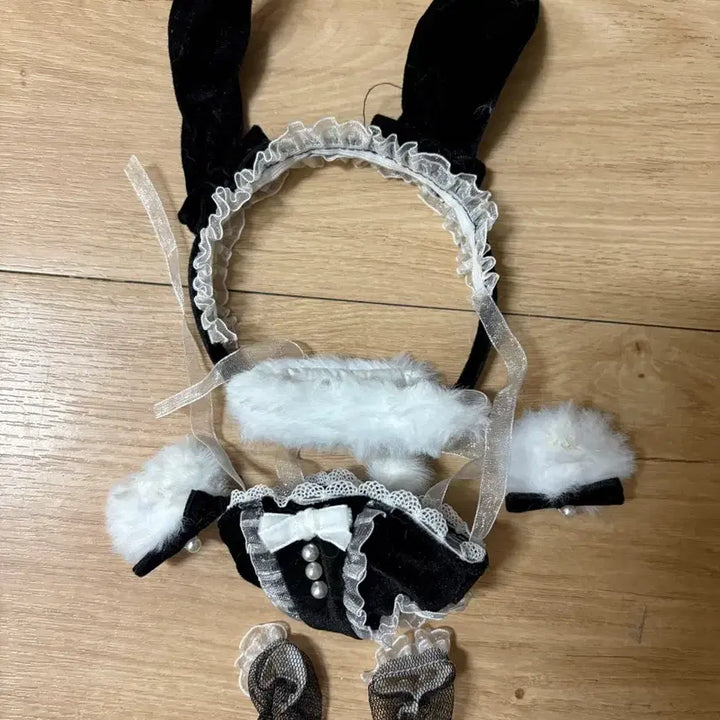 [BUNJANG] 20cm Bunny Girl Costume Set for Dolls / 20cm 옷장 인형 옷 바니걸 바니복 바니코스튬