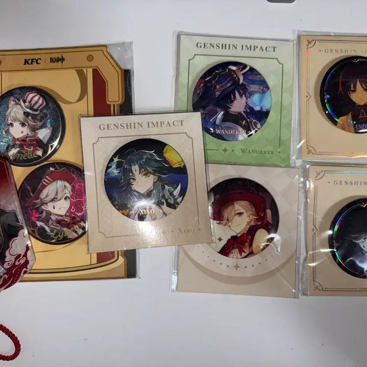 [BUNJANG] Genshin Impact Official Can Badge Bundle Set (Including KFC Collaboration) / 원신 공식 캔뱃지 일괄 판매 (KFC 콜라보 포함)