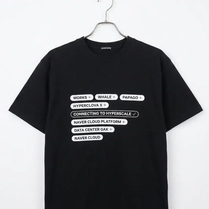 [BUNJANG] NAVER Cloud "CONNECTING TO HYPERSCALE" Graphic T-Shirt / [굿즈] 네이버클라우드 반팔 티셔츠 (100)