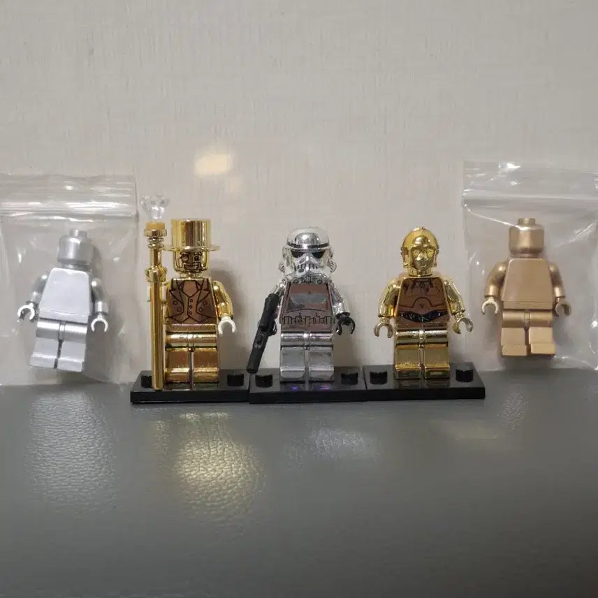 [BUNJANG] Star Wars C-3PO Stormtrooper Gold Chrome Figure / 호환 스타워즈 크롬 피규어