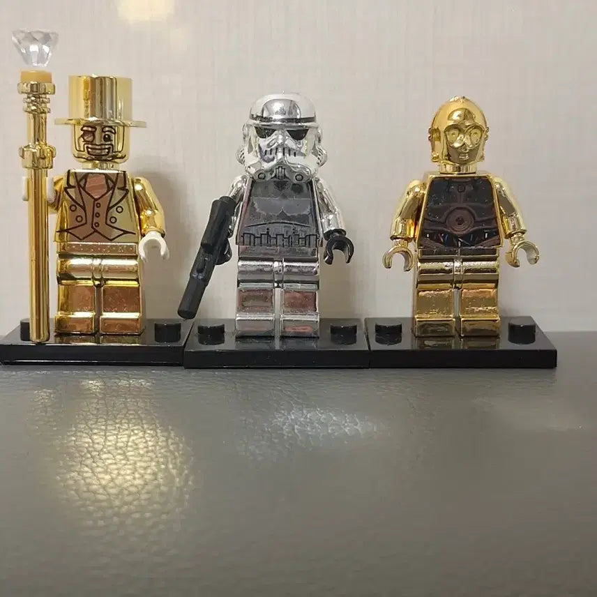 [BUNJANG] Star Wars C-3PO Stormtrooper Gold Chrome Figure / 호환 스타워즈 크롬 피규어